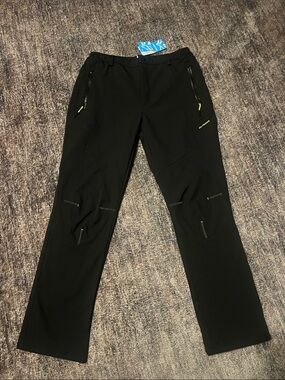 Men's MagcoMsen Black Fleece Lined Winter Snow/Ski Pants Size 32